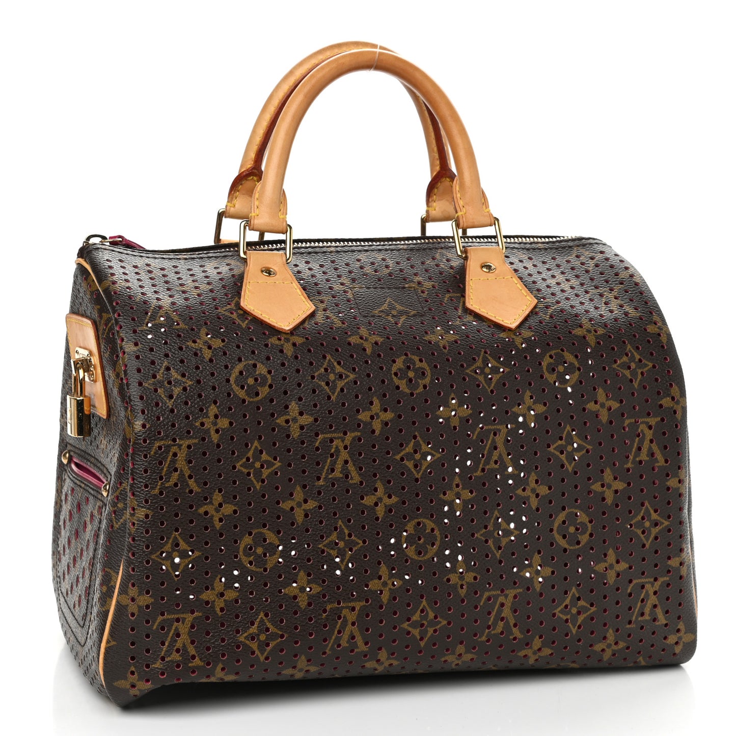 Monogram Perforated Speedy 30 Fuchsia