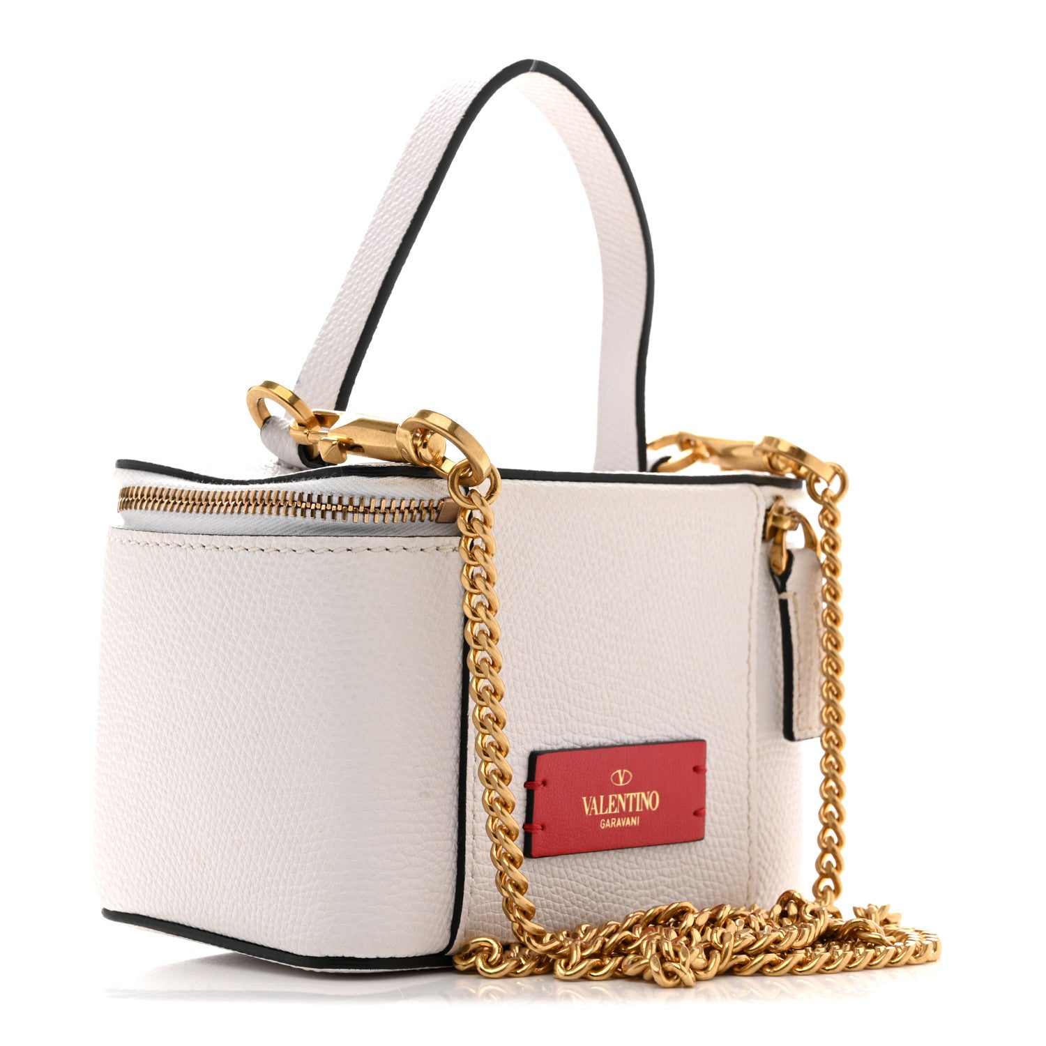 Valentino Garavani Grained Calfskin VSling Vanity Case White 3 of 12