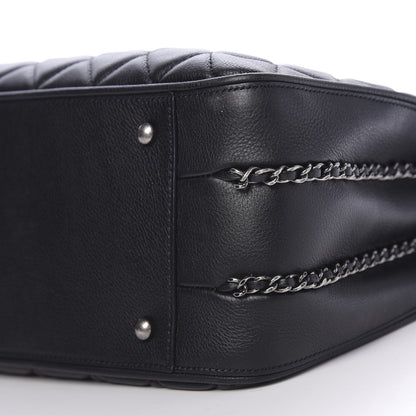 Chanel Calfskin Quilted Frame In Chain Tote Black 9 of 11