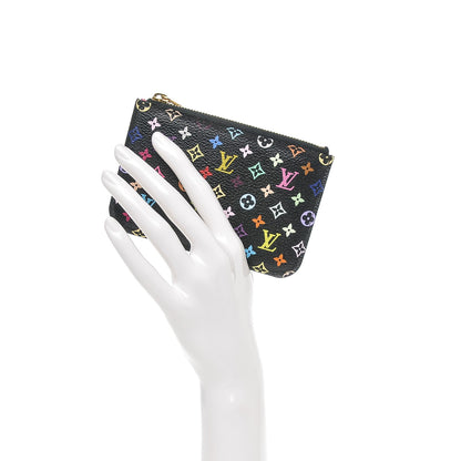 Louis Vuitton Monogram Multicolor Key Pouch Black Grenade 2 of 6
