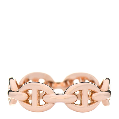 Hermes 18K Rose Gold PM Chaine D'Ancre Enchainee Ring 53 6.5 2 of 5