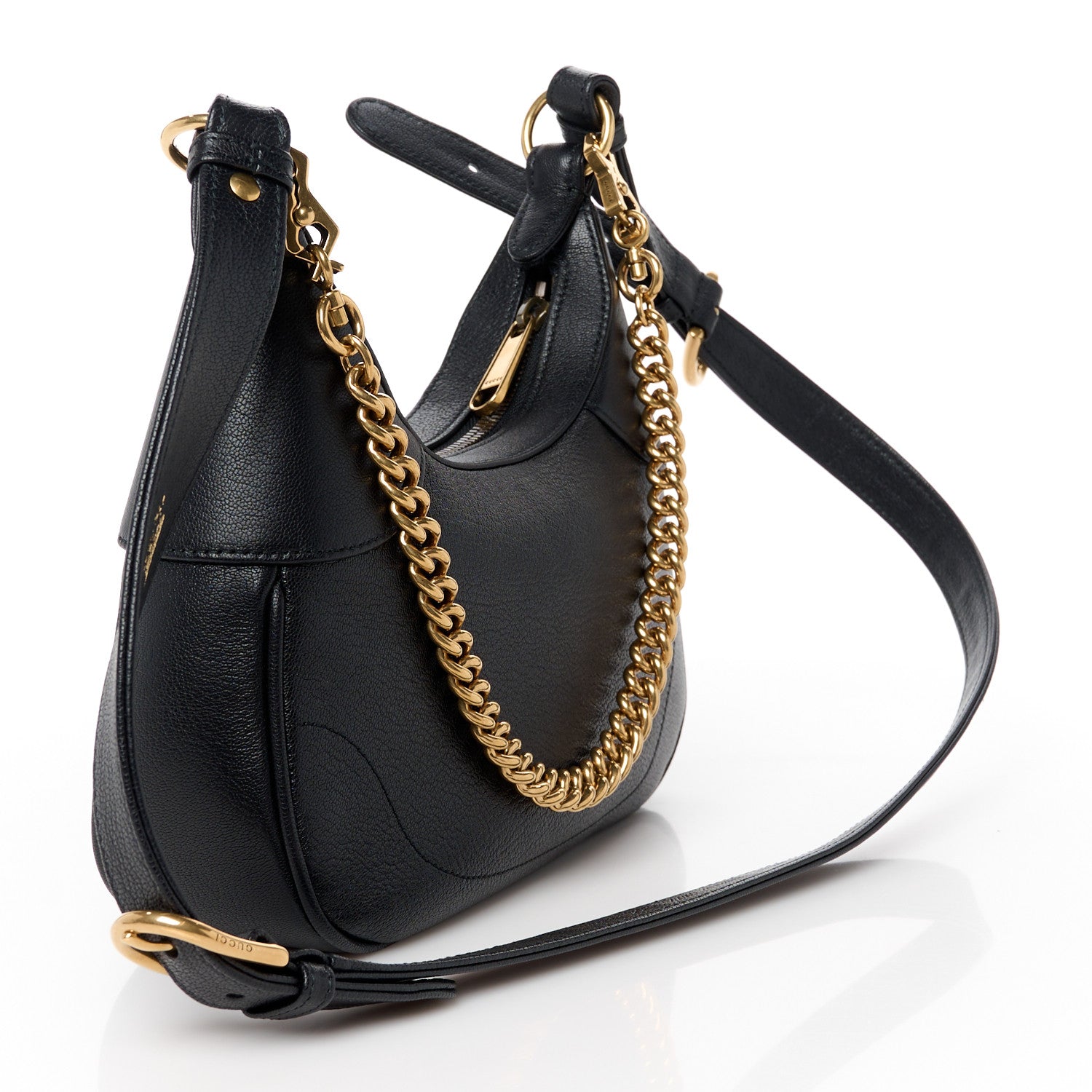 Gucci Goatskin Small Aphrodite Shoulder Bag Black 3 of 12