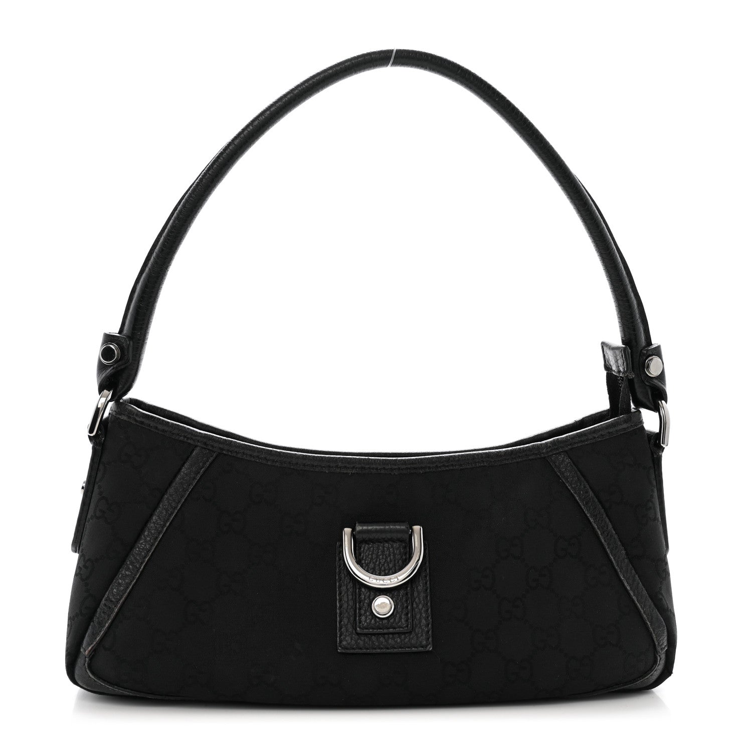 Gucci Monogram D Ring Abbey Pochette Black 1 of 12