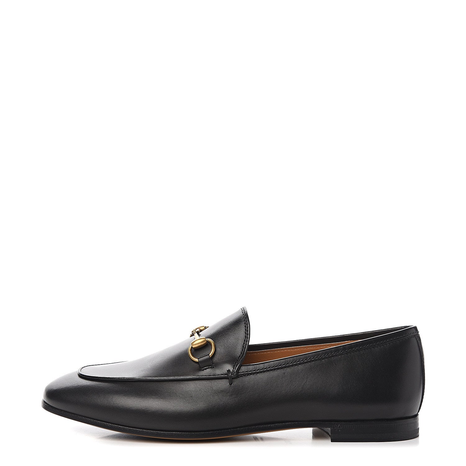 Gucci Calfskin Womens Jordaan Loafers 38.5 Black 1 of 9