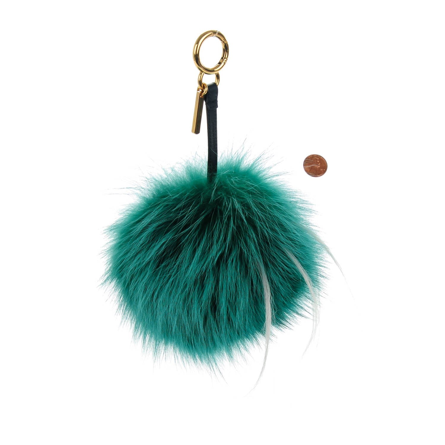 Fendi Fox Rabbit Goat Mink Fur Vitello Flamingo Minty Monster Bag Bug Charm Green Apple Multicolor 2 of 5