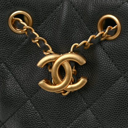 Chanel Caviar Quilted Small Chanel 25 Handbag Black 11 of 13