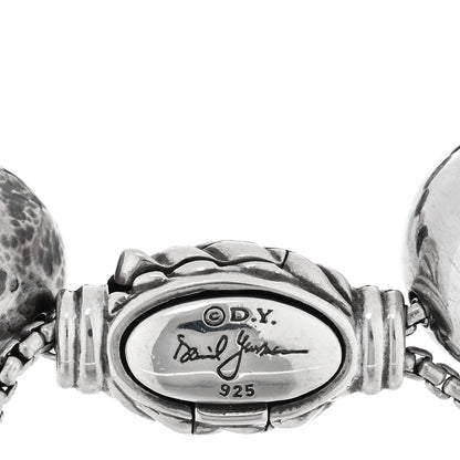 David Yurman Sterling Silver Black Onyx Hematine 14mm Elements Bead Bracelet 3 of 3