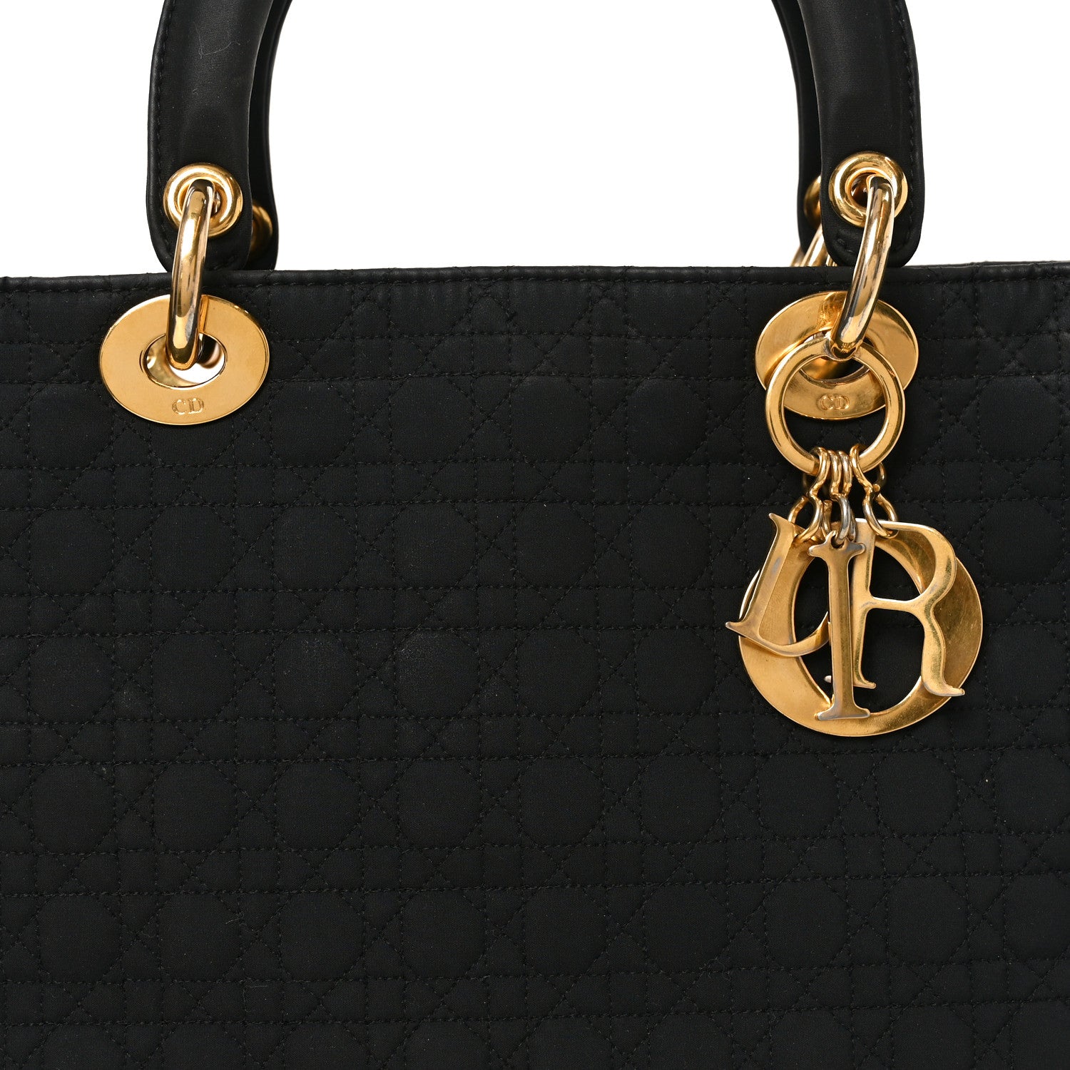 Christian Dior Nylon Cannage Large Lady Dior Black 8 of 11
