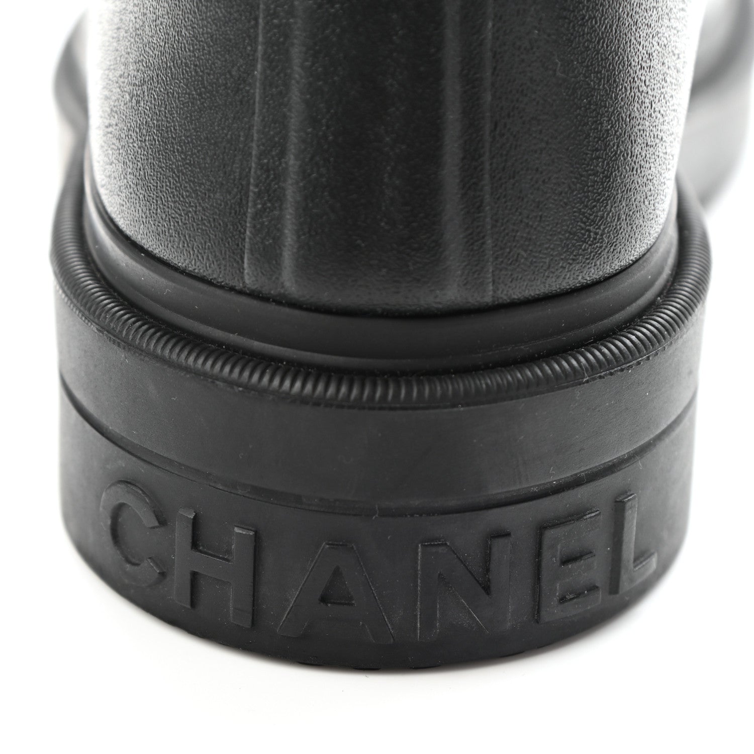 Chanel Caoutchouk CC High Boots 37 Black 7 of 10