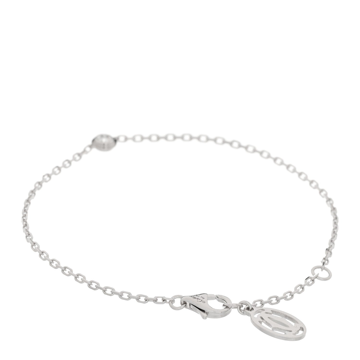 Cartier 18K White Gold Diamond SM D'Amour Bracelet 2 of 4
