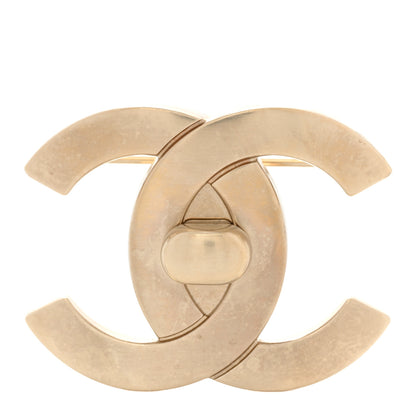 Chanel CC Turnlock Brooch Gold 1 of 5
