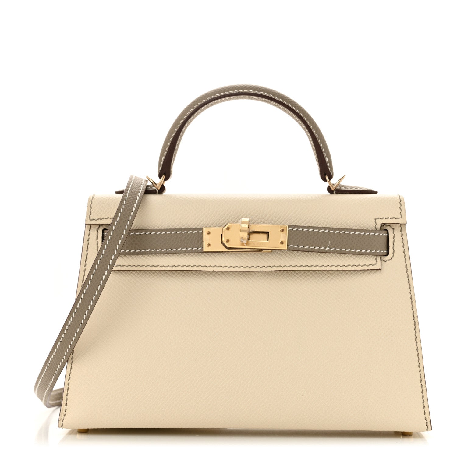 Hermes Epsom Mini Horseshoe Kelly Sellier 20 Craie Gris Asphalte 1 of 11