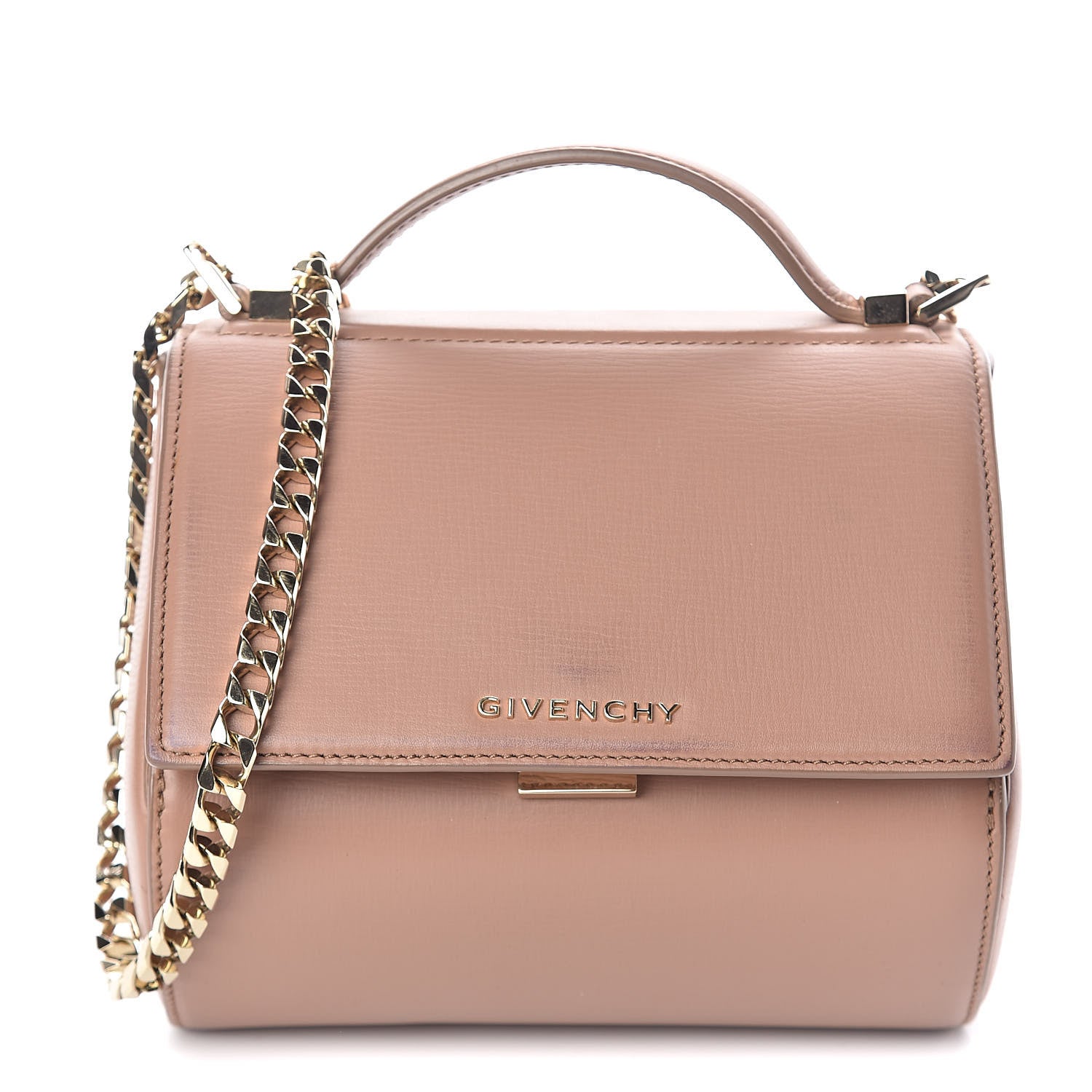 Givenchy Textured Calfskin Mini Pandora Box Chain Crossbody Bag Old Pink 1 of 11