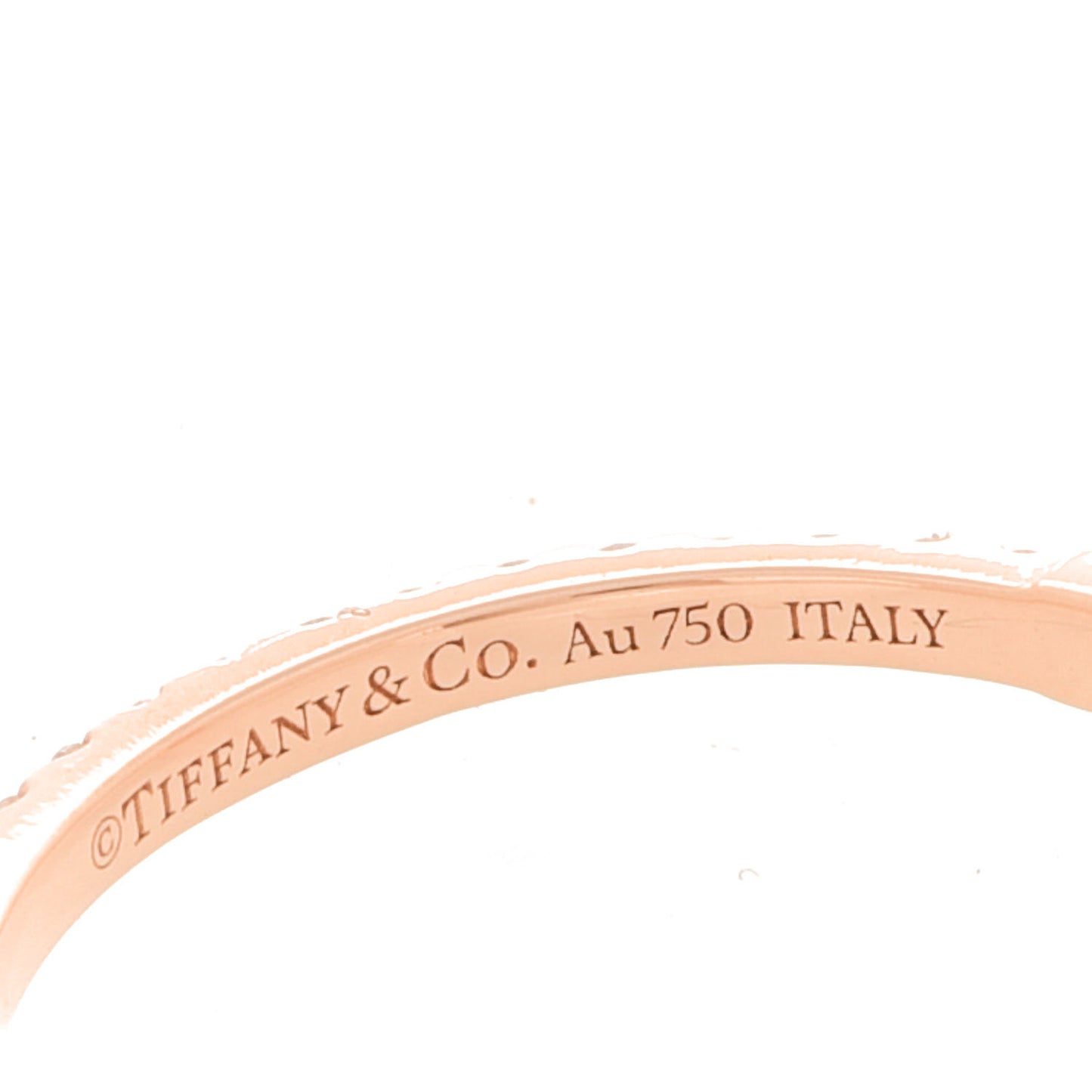 18K Rose Gold Diamond T Wire Band Ring 49 5