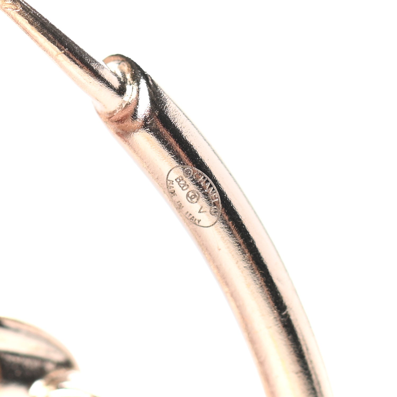 Chanel Crystal High Society CC Hoop Earrings Gold 4 of 5
