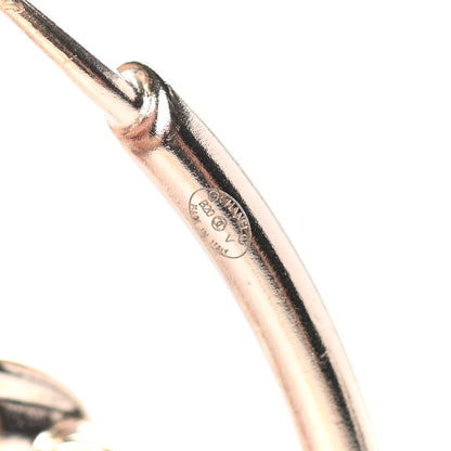 Chanel Crystal High Society CC Hoop Earrings Gold 4 of 5