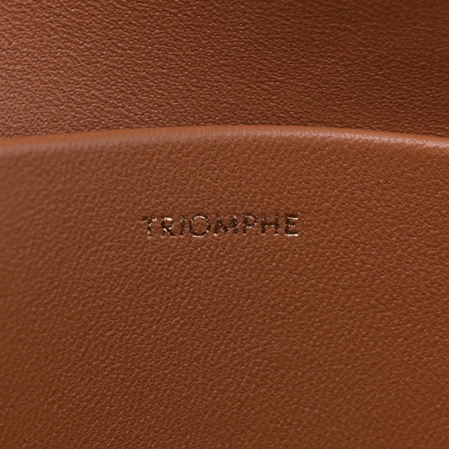Celine Shiny Calfskin Triomphe Shoulder Bag Tan 7 of 12
