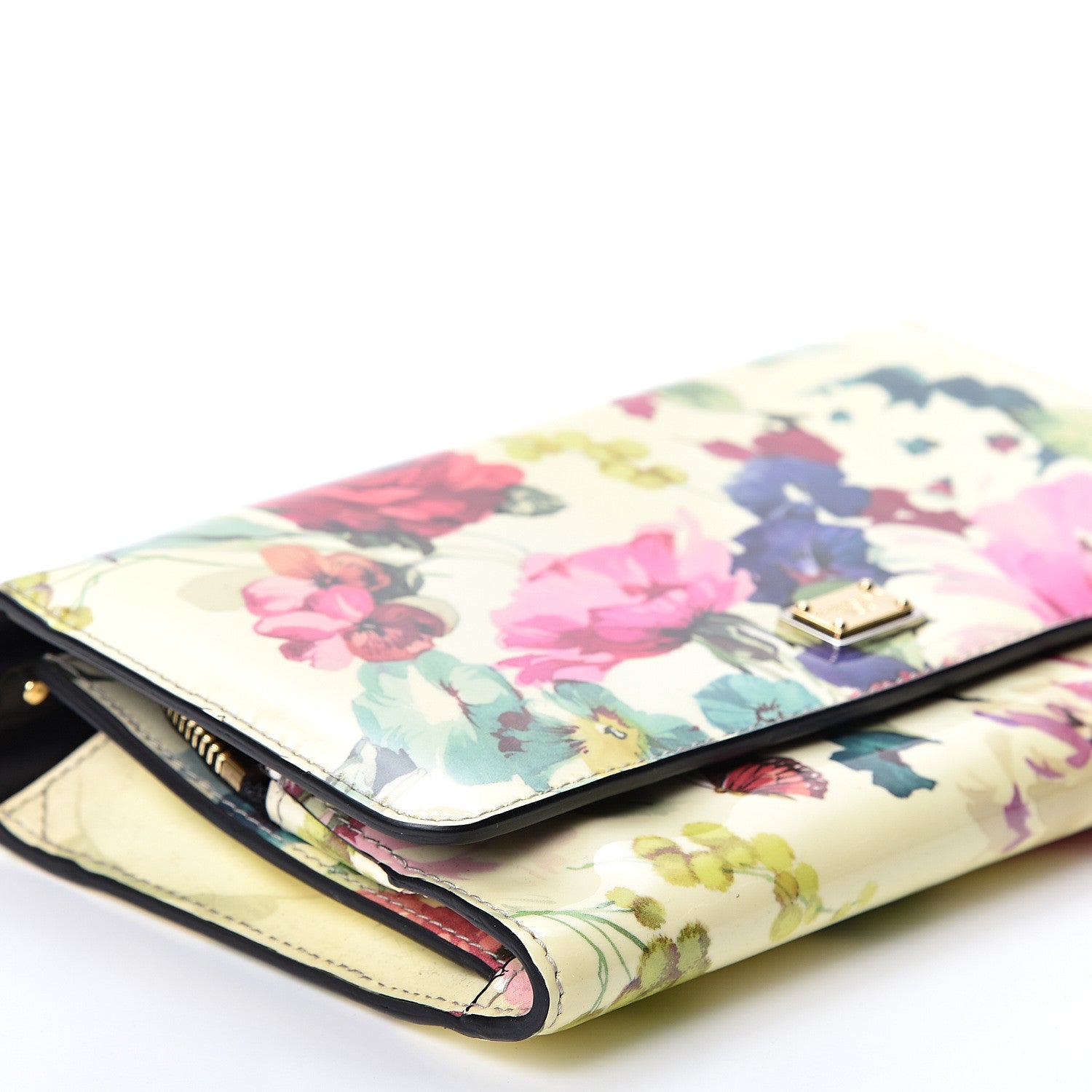 Dolce & Gabbana Patent Floral Print Wallet On Chain Multicolor 7 of 8