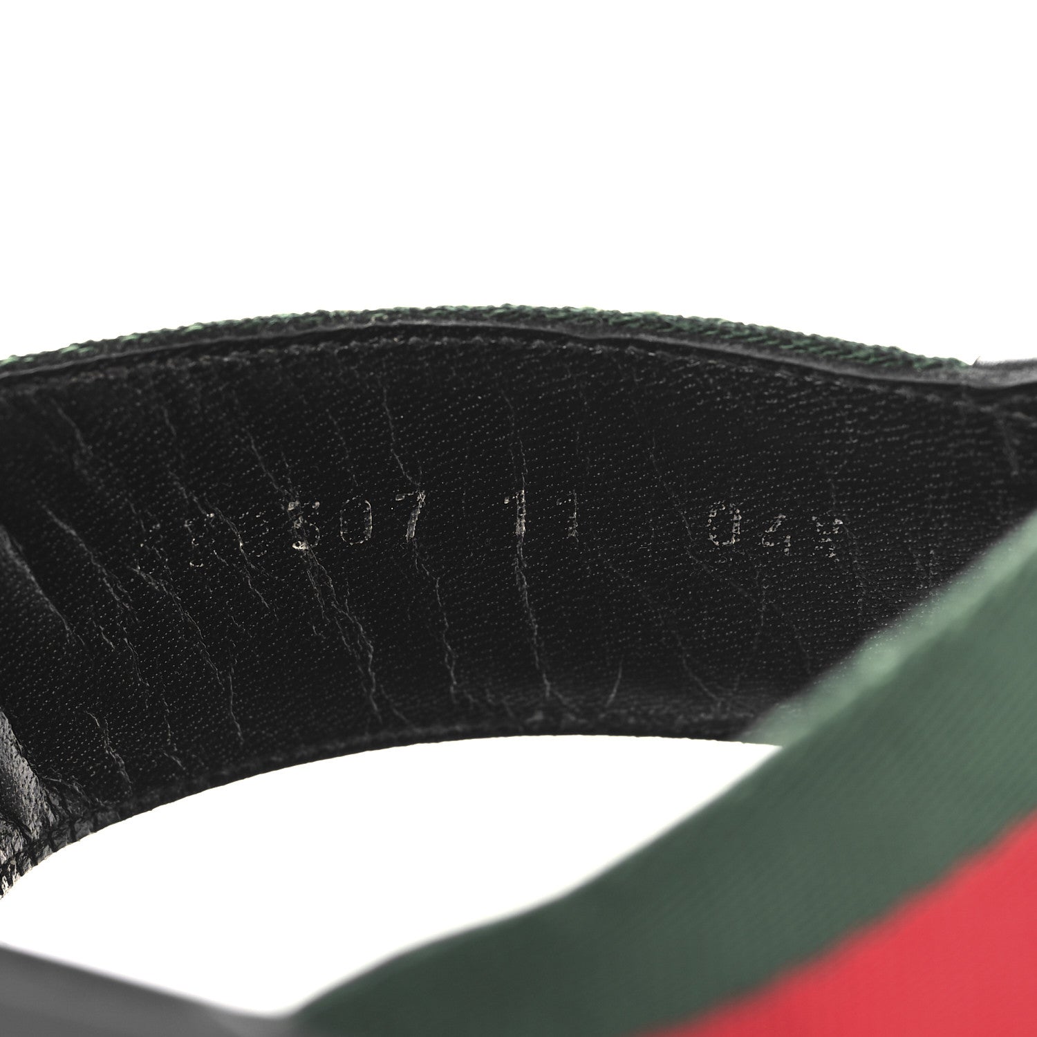 Gucci Nylon Calfskin Web Mens GG Thong Sandals 11 Green Red Black 7 of 11