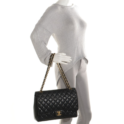 Chanel Caviar Quilted Maxi Double Flap Black 2 of 8