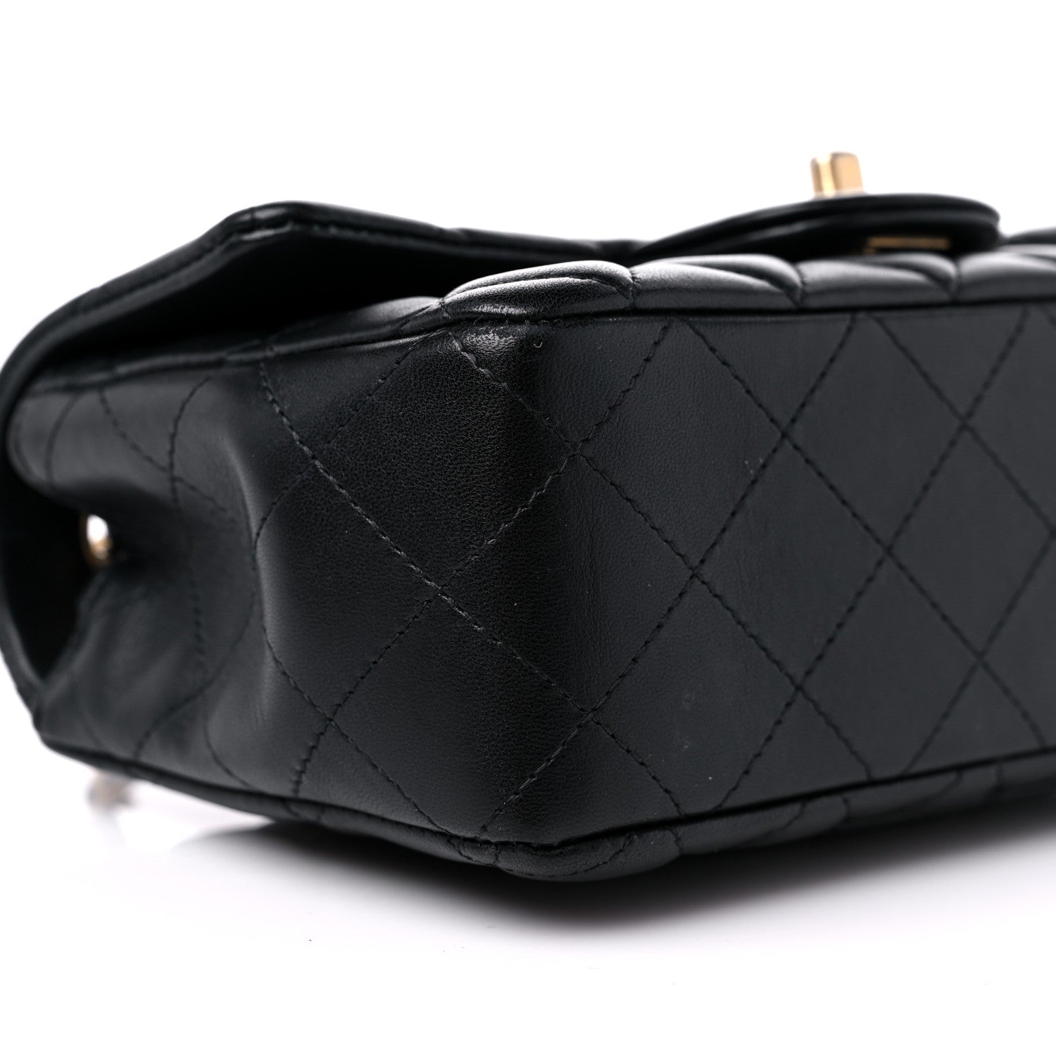 Chanel Lambskin Quilted Mini Rectangular Flap Black 8 of 10