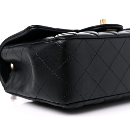 Chanel Lambskin Quilted Mini Rectangular Flap Black 8 of 10