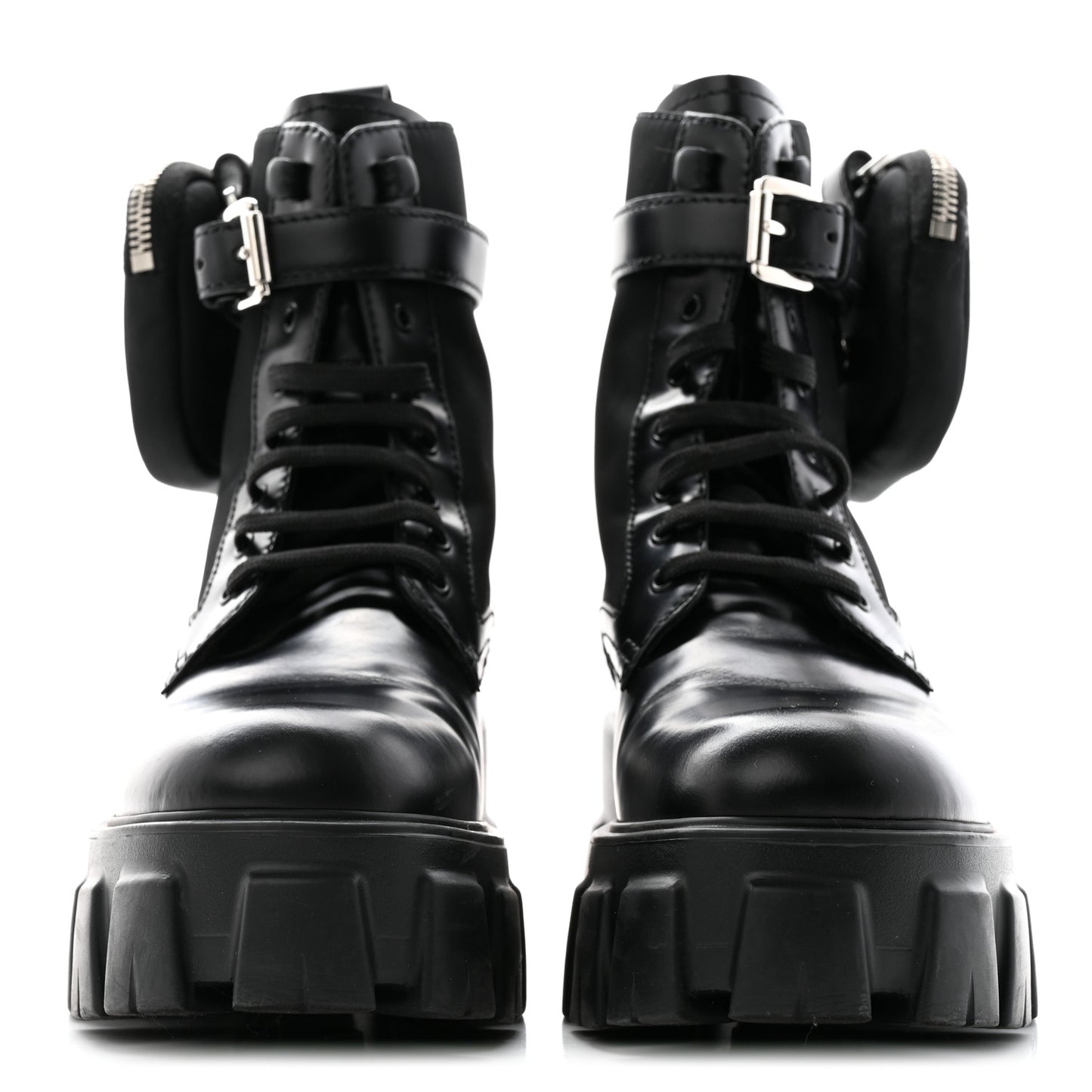 Spazzolato Rois Re-Nylon Metal Triangle Logo Monolith Pouch Pocket 55mm Boots 36 Black