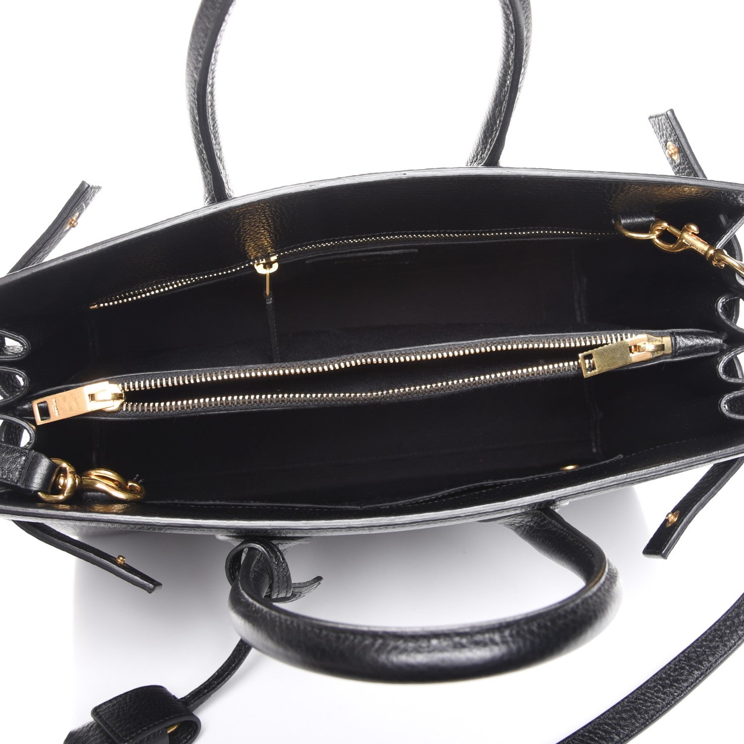 Saint Laurent Grained Calfskin Small Sac De Jour Black 6 of 8