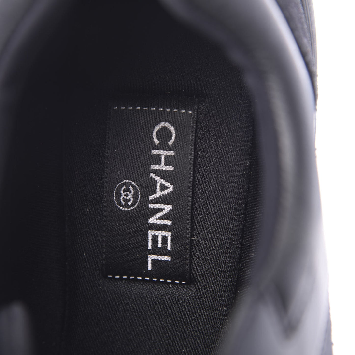 Fabric Calfskin Suede CC Sneakers 41 Black