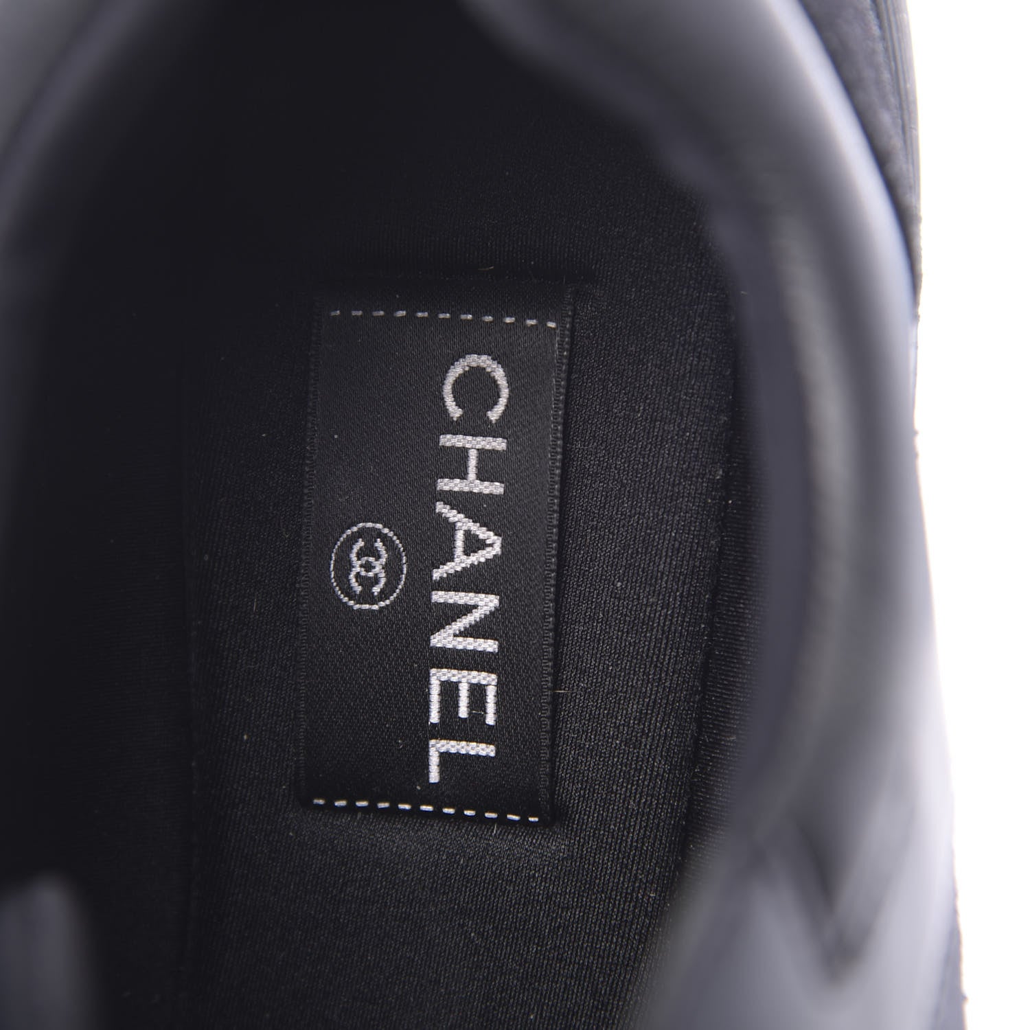 Chanel Fabric Calfskin Suede CC Sneakers 41 Black 7 of 9