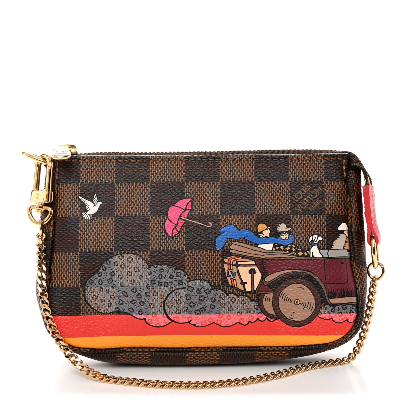 Damier Ebene 2015 Christmas Animation Mini Pochette Accessories