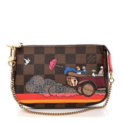 Louis Vuitton Damier Ebene 2015 Christmas Animation Mini Pochette Accessories 1 of 9
