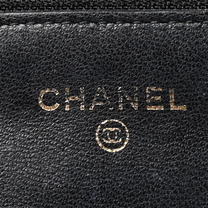 Chanel Lambskin Quilted Wallet On Chain WOC Black 11 of 15