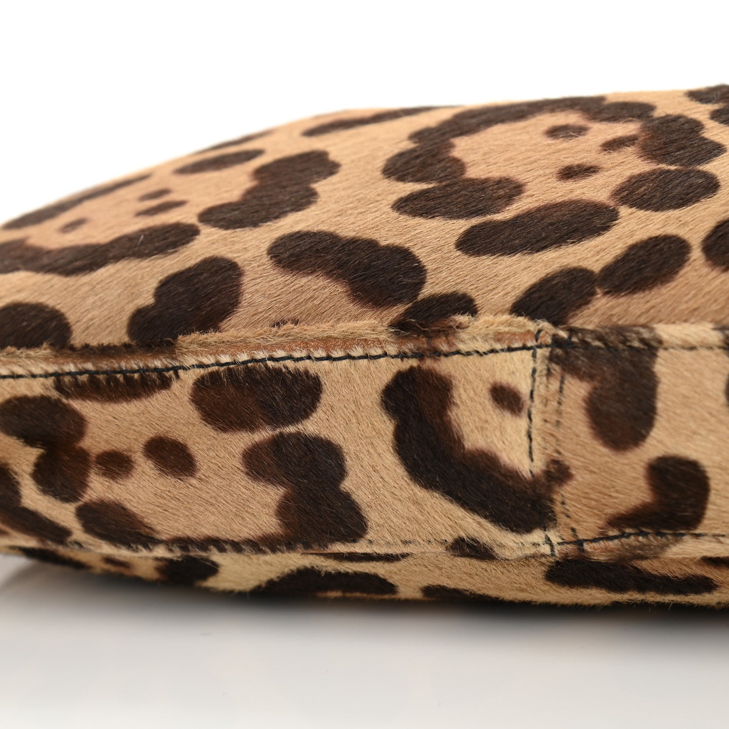 Fendi Calf Hair Leopard Print Shoulder Bag Brown Black 19 of 19