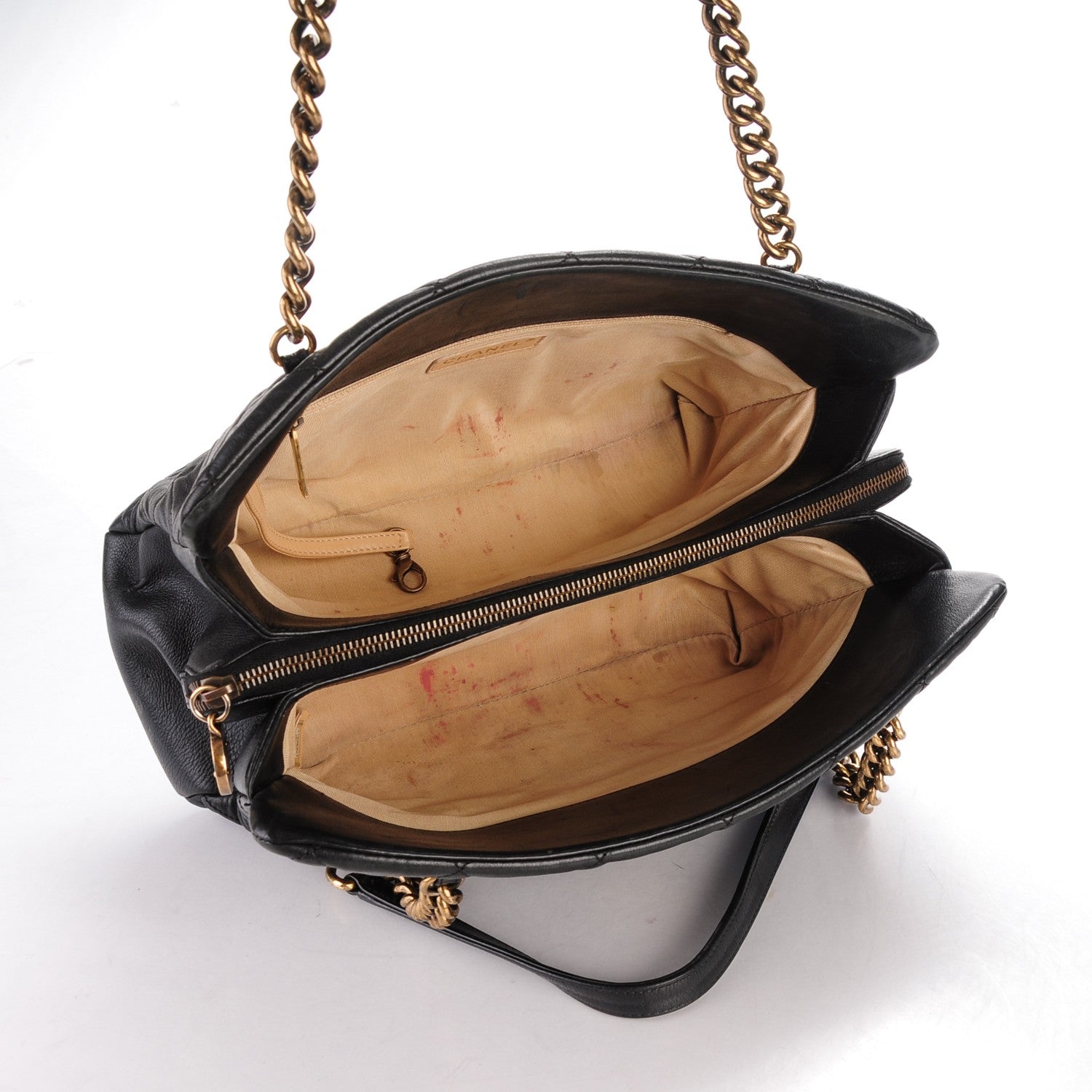 Chanel Calfskin Quilted Small CC Crown Tote Black 5 of 7