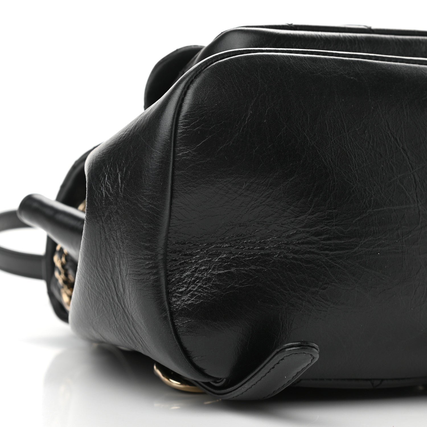 Chanel Glazed Aged Calfskin Quilted Small Duma Drawstring Backpack Black 9 of 11