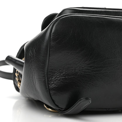 Chanel Glazed Aged Calfskin Quilted Small Duma Drawstring Backpack Black 9 of 11