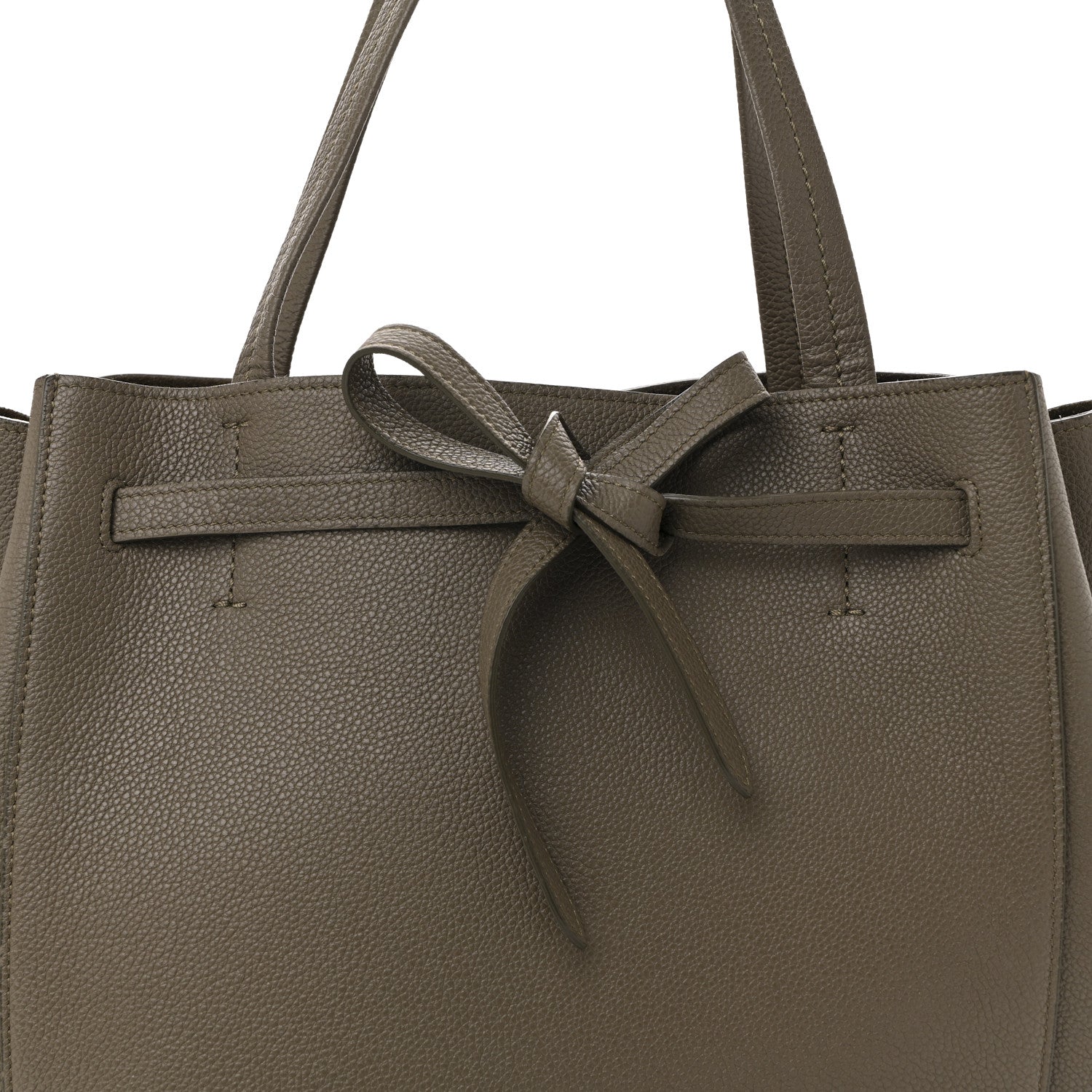Celine Soft Grained Calfskin Small Belt Cabas Phantom Taupe 8 of 13