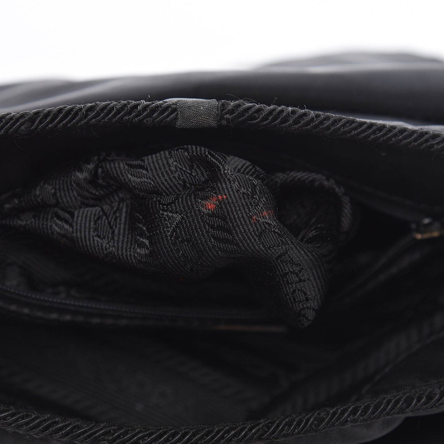 Tessuto Nylon Beaded Bag Black