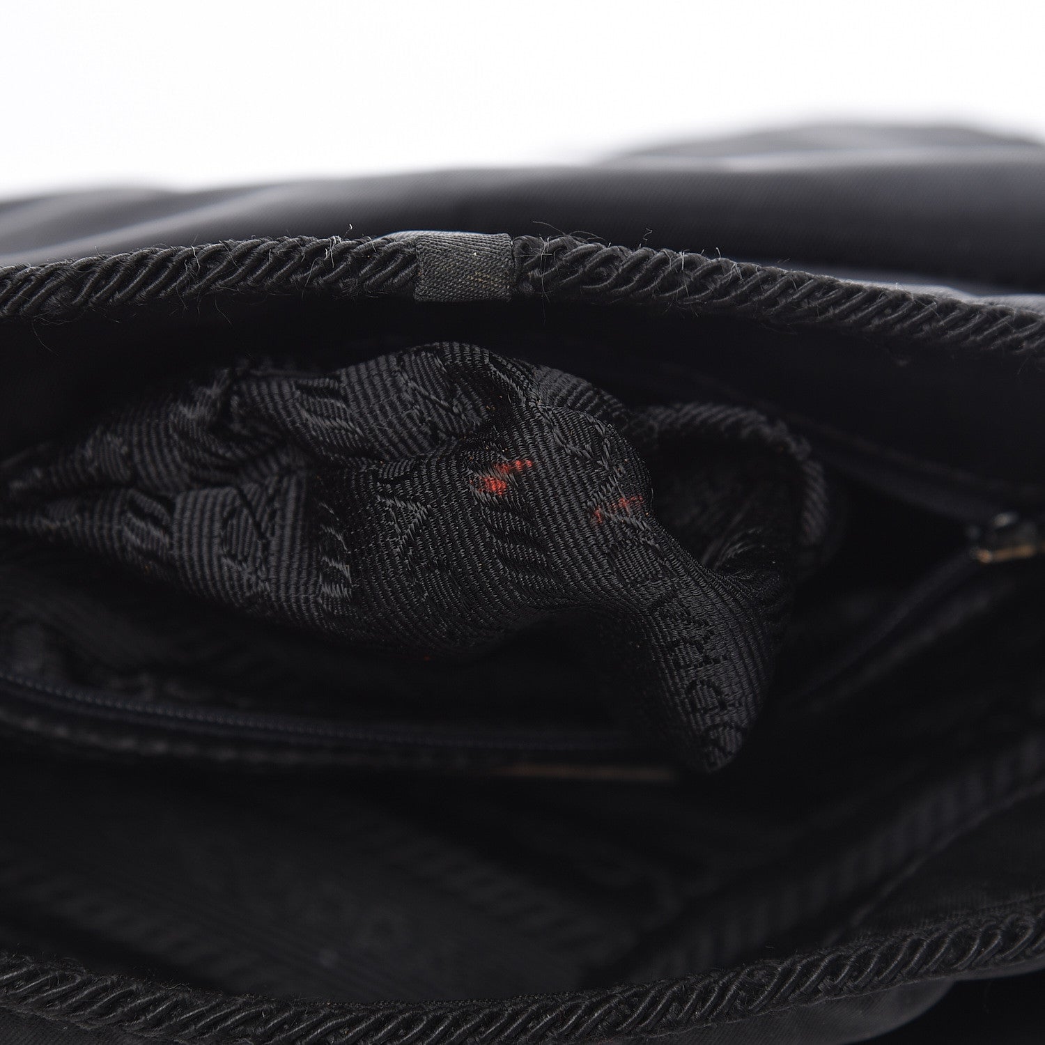 Prada Tessuto Nylon Beaded Bag Black 8 of 14