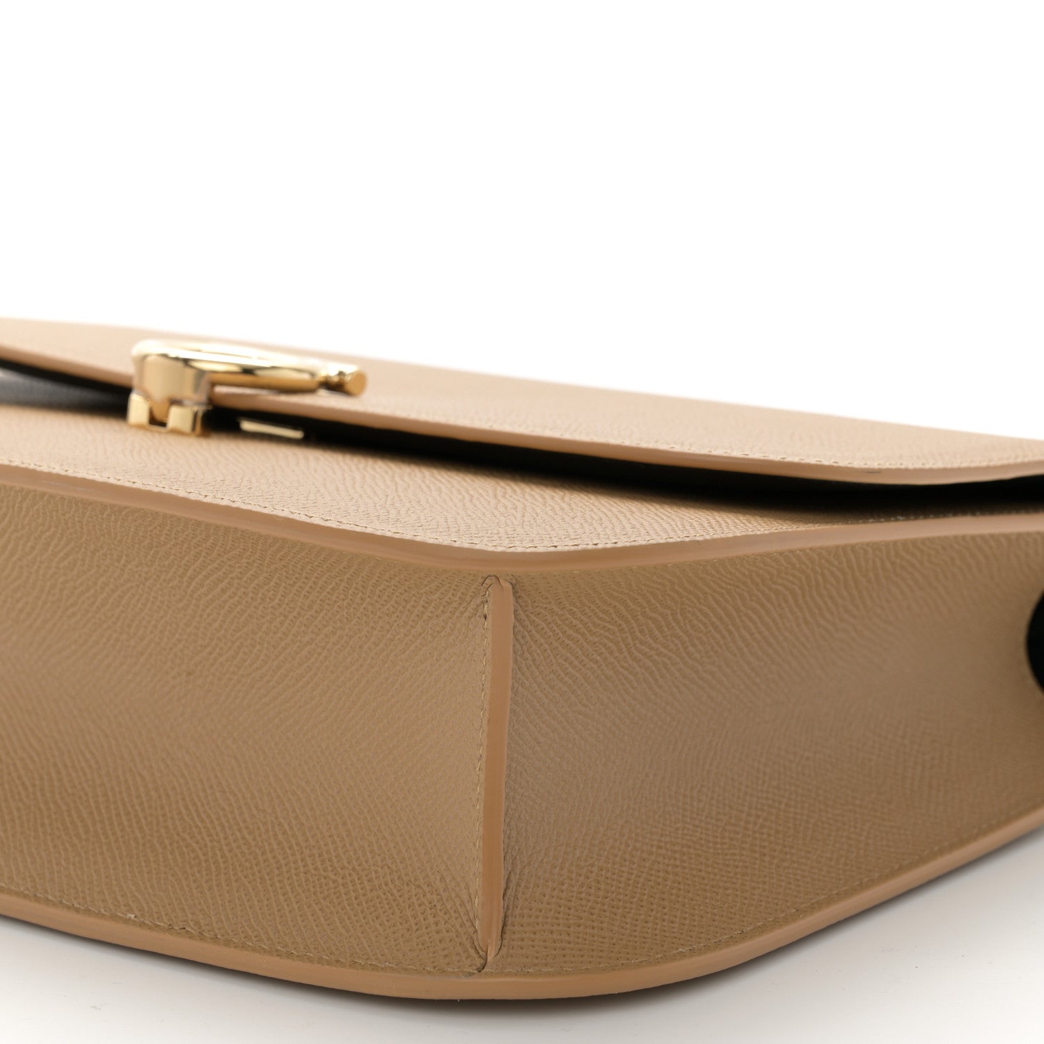 Salvatore Ferragamo Hammered Calfskin Round Gancini Crossbody Bag Camel 10 of 10