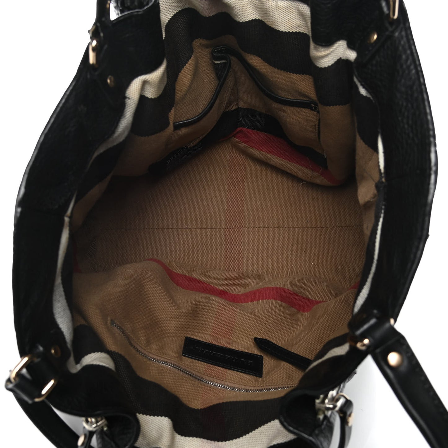 Grainy Calfskin House Check Medium Maidstone Black