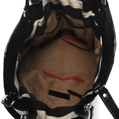 Burberry Grainy Calfskin House Check Medium Maidstone Black 5 of 18