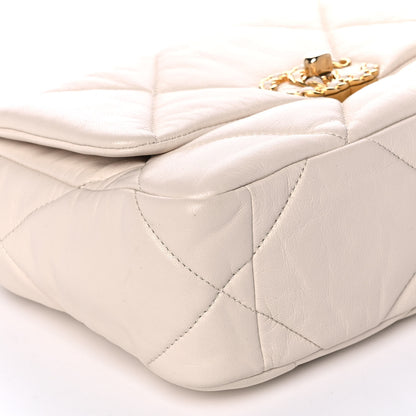 Chanel Lambskin Quilted Medium Chanel 19 Flap Light Beige 10 of 11