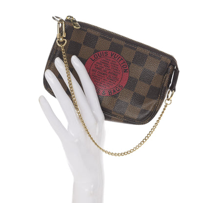 Louis Vuitton Damier Ebene Complice Trunks and Bags Mini Pochette Accessories Red 2 of 8