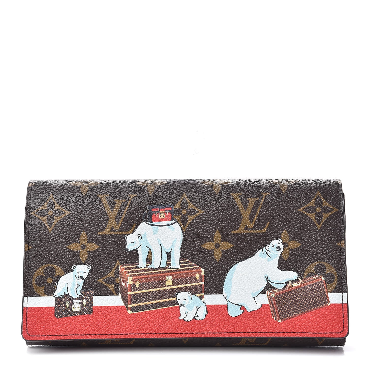 Louis Vuitton Monogram 2017 Christmas Animation Sarah Wallet 1 of 7