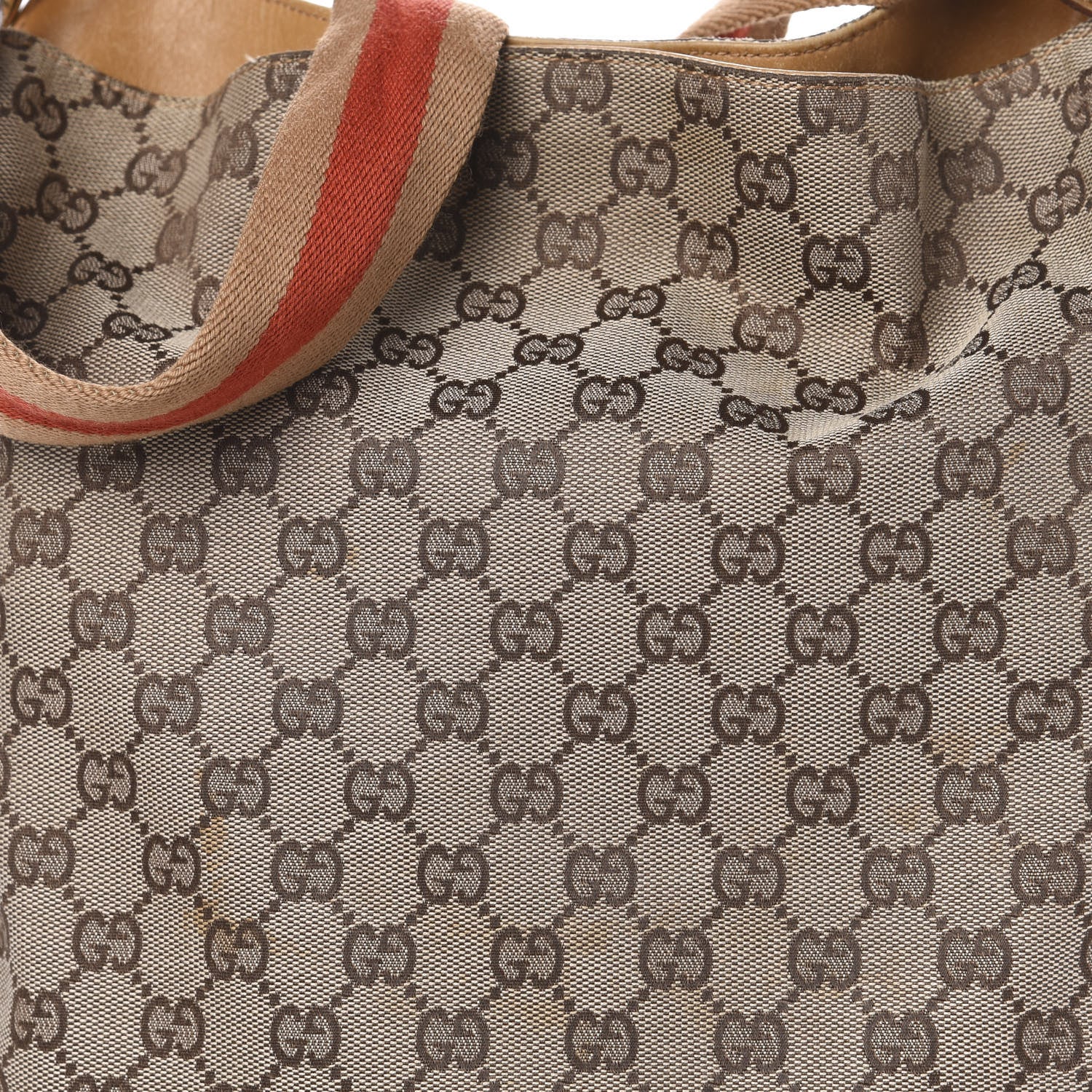 Gucci Monogram Large Bamboo Top Handle Bag Tan 19 of 19