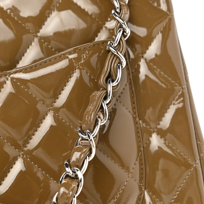 Chanel Patent Quilted Maxi Single Flap Brown 10 of 17