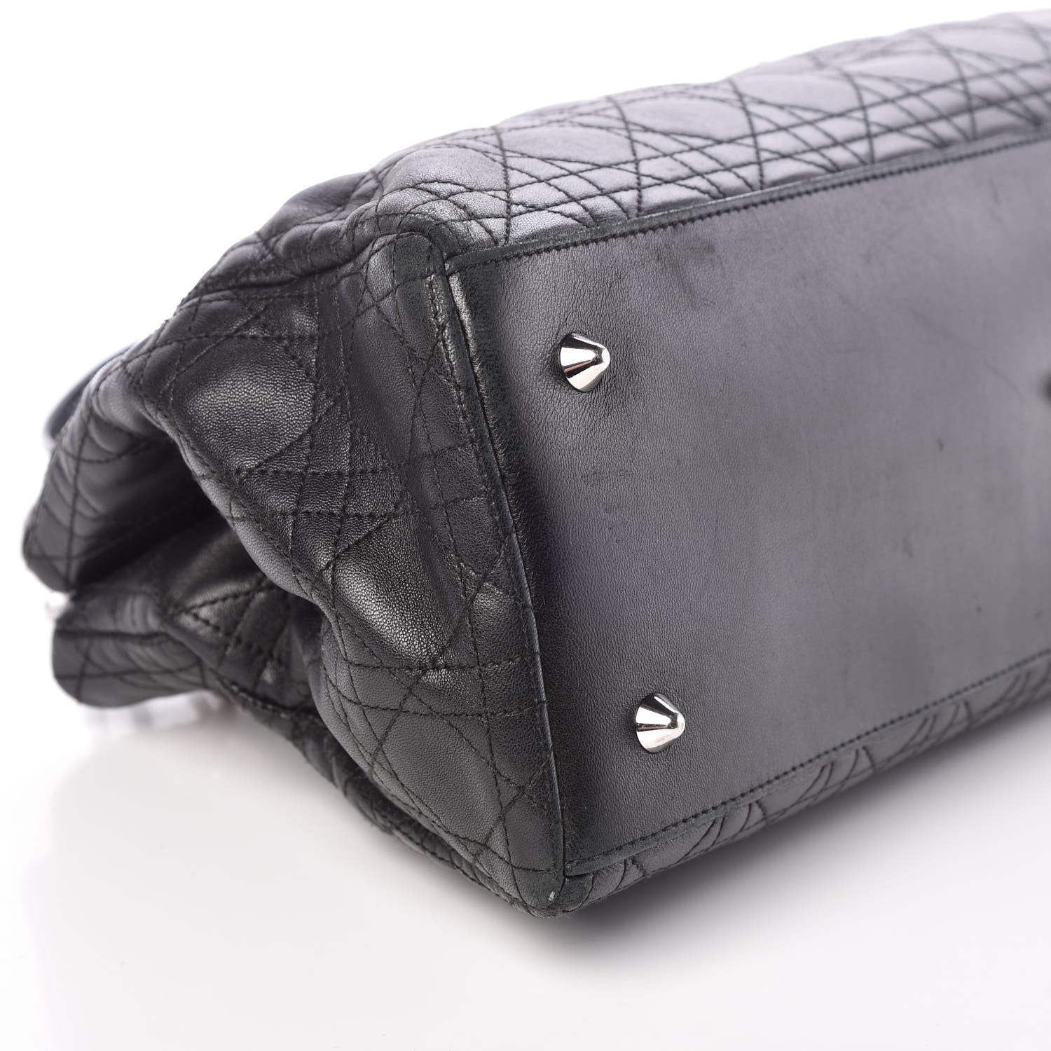 Christian Dior Lambskin Cannage Soft East West Tote Black 12 of 13