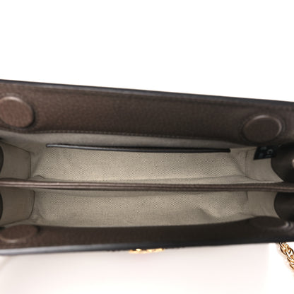 Gucci Monogram Jumbo GG Textured Dollar Calfskin Web Small Ophidia Chain Shoulder Bag Camel Ebony New Acero 5 of 10
